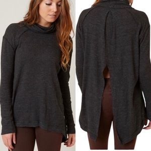 Free People Split Back Turtleneck Top - M